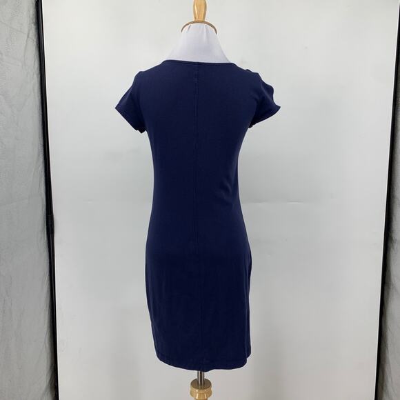 Lilly Pulitzer Dress Womens XS Extra Small Navy White Pima Cotton Rope Detail - Picture 6 of 13